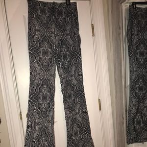 Zara palazzo pants black white paisley sz small